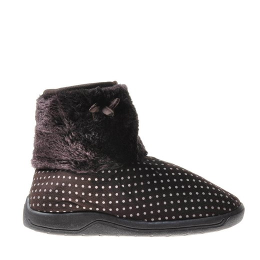 Domowe buty kapcie dla dzieci Brązowe /F2-1 6866 S096/ ze sklepu Pantofelek24.pl w kategorii Kapcie dziecięce - zdjęcie 179061223