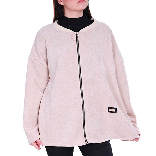 Rozpinana beżowa bluza damska /H UB804 S331/ ze sklepu Pantofelek24.pl w kategorii Bluzy damskie - zdjęcie 179061384