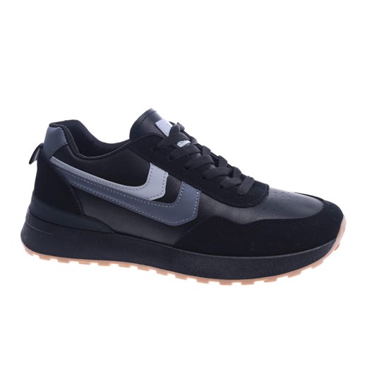 Czarne męskie buty sportowe /F6-3 13773 T4/ ze sklepu Pantofelek24.pl w kategorii Trampki męskie - zdjęcie 179061820
