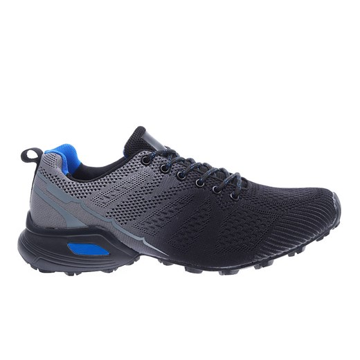 Czarno szare sznurowane męskie buty sportowe /F4-1 15601 T732/ ze sklepu Pantofelek24.pl w kategorii Buty sportowe męskie - zdjęcie 179062290