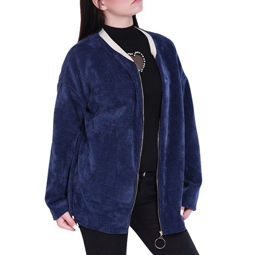 Rozpinana granatowa bluza damska /H UB805 S331/ ze sklepu Pantofelek24.pl w kategorii Bluzy damskie - zdjęcie 179062931