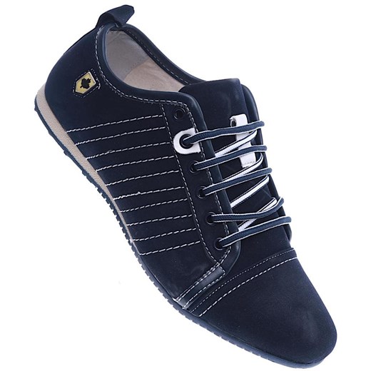 Wiązane granatowe buty chłopięce /D3-3 13849 T162/ ze sklepu Pantofelek24.pl w kategorii Półbuty dziecięce - zdjęcie 179063160