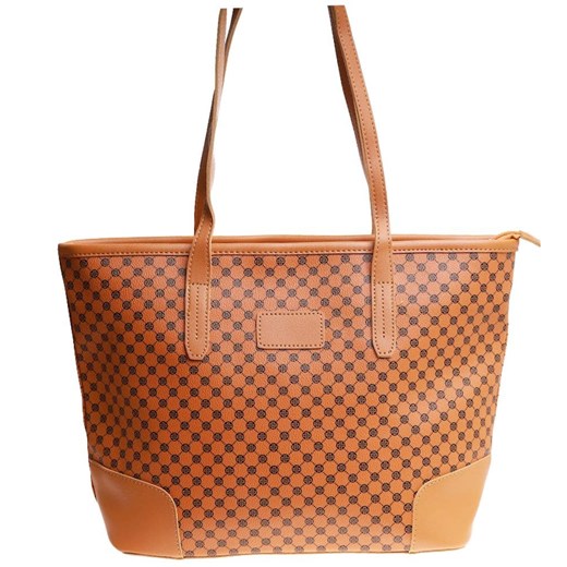 Duża karmelowa torebka damska /H2 K42 TB618 G199/ ze sklepu Pantofelek24.pl w kategorii Torby Shopper bag - zdjęcie 179064340