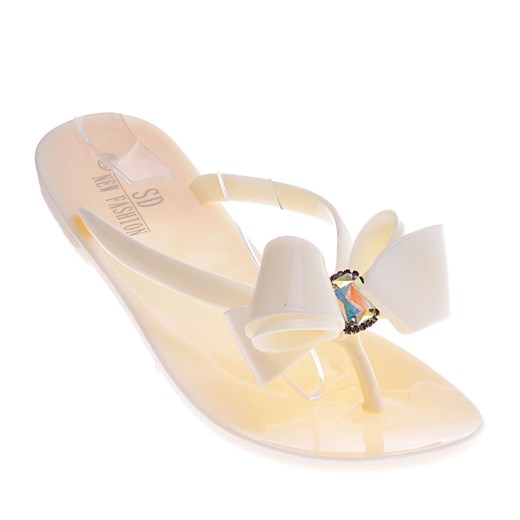 Cieliste klapki japonki meliski- buty na basen /D1-1 4283 S078/ ze sklepu Pantofelek24.pl w kategorii Klapki damskie - zdjęcie 179064620
