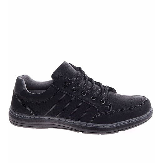 Sznurowane czarne buty sportowe /E10-1 16691 T484/ ze sklepu Pantofelek24.pl w kategorii Buty sportowe męskie - zdjęcie 179065410