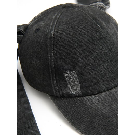 Cropp - Jeansowa szara czapka z uszami - szary Cropp Uniwersalny Cropp