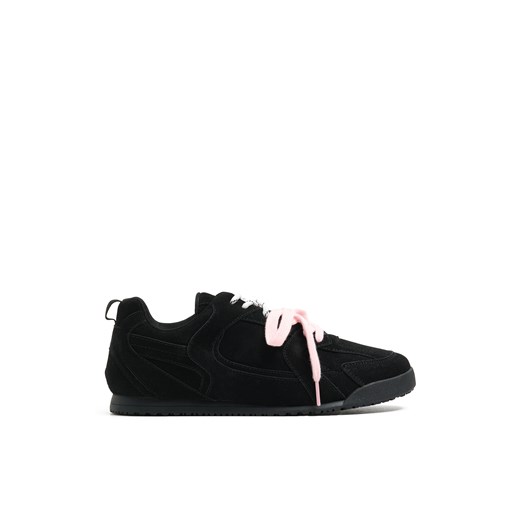 Cropp - Skórzane buty sneakersy - czarny ze sklepu Cropp w kategorii Półbuty damskie - zdjęcie 179070212
