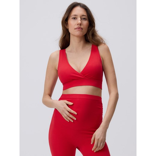 Reserved - Bezszwowy top w stylu sportowym - czerwony Reserved M Reserved