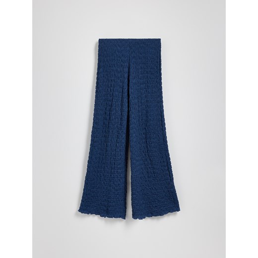 Reserved - Strukturalne spodnie - granatowy Reserved L Reserved