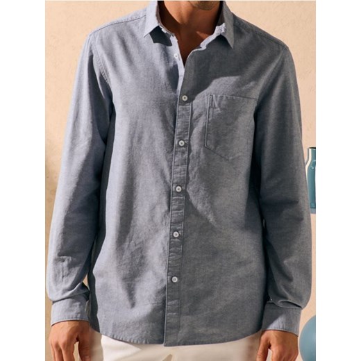 Sinsay - Bawełniana koszula regular fit - szary ze sklepu Sinsay w kategorii Koszule męskie - zdjęcie 179073010