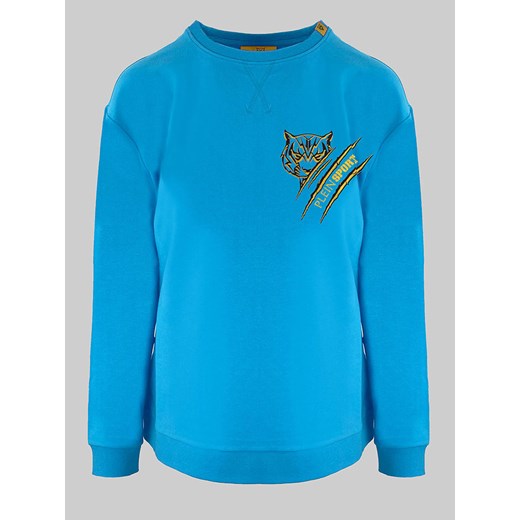 Plein Sport Bluza w kolorze błękitnym ze sklepu Limango Polska w kategorii Bluzy damskie - zdjęcie 179074553