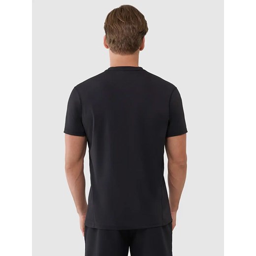 T-shirt męski 4F czarny z krótkimi rękawami 