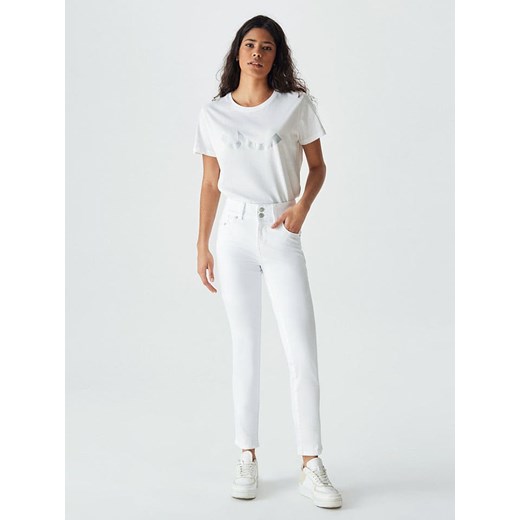 LTB Dżinsy &quot;Molly&quot; - Skinny fit - w kolorze białym ze sklepu Limango Polska w kategorii Jeansy damskie - zdjęcie 179075623