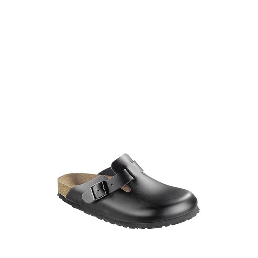 Birkenstock Skórzane chodaki w kolorze czarnym ze sklepu Limango Polska w kategorii Klapki damskie - zdjęcie 179075674