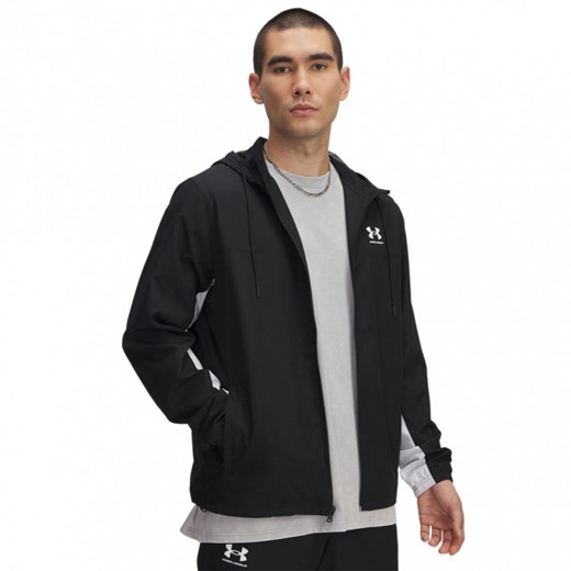 Męska kurtka wiatrówka Under Armour UA Rival Woven - czarna ze sklepu Sportstylestory.com w kategorii Kurtki męskie - zdjęcie 179080201