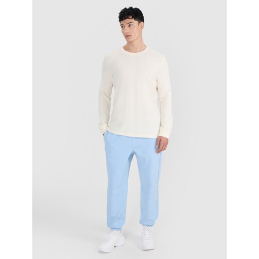 Męski longsleeve 4F 4FRSS25TLONM518 - biały S Sportstylestory.com