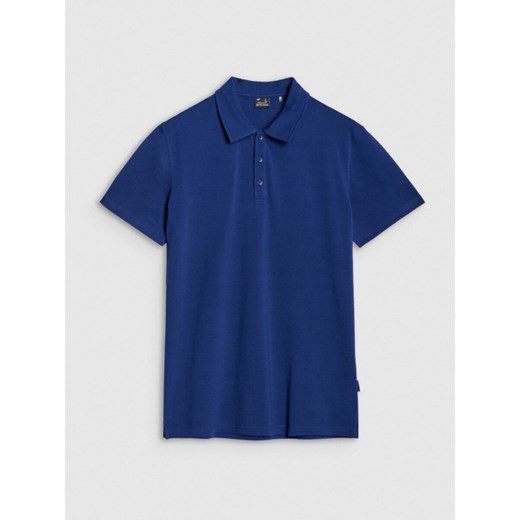 Męska koszulka polo 4F 4FRSS25TPTSM632 - granatowa ze sklepu Sportstylestory.com w kategorii T-shirty męskie - zdjęcie 179080234