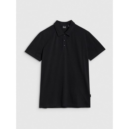 Męska koszulka polo 4F 4FRSS25TPTSM632 - czarna ze sklepu Sportstylestory.com w kategorii T-shirty męskie - zdjęcie 179080241