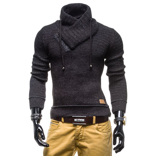 Sweter męski BOLF 616 czarny - GRANATOWY || CZARNY denley-pl czarny jesień