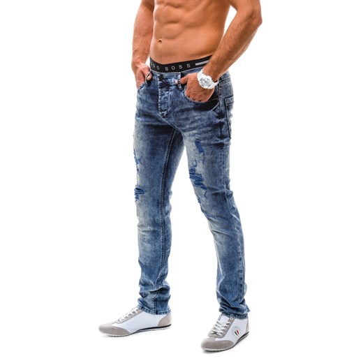 Spodnie męskie jeansy DENIM REPUBLIC 4306 (8166) granatowe denley-pl niebieski denim