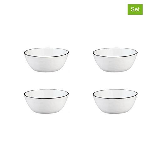 Björn Miski śniadaniowe (4 szt.) &quot;Pure&quot; w kolorze biało-czarnym - Ø 16 cm ze sklepu Limango Polska w kategorii Naczynia - zdjęcie 179083894