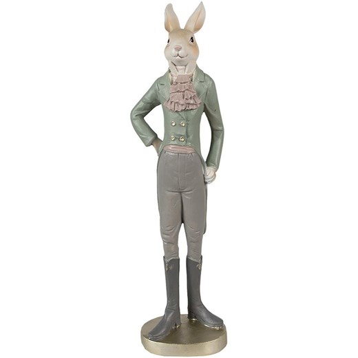 Clayre &amp; Eef Figurka dekoracyjna w kolorze zielono-beżowym - 5 x 20 x 4 cm ze sklepu Limango Polska w kategorii Dekoracje - zdjęcie 179084323