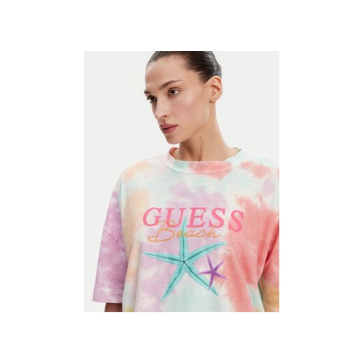 Bluzka damska Guess z krótkimi rękawami z okrągłym dekoltem 