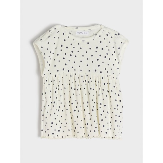 Sinsay - Komplet z prążkowanej dzianiny - kremowy Sinsay 74 Sinsay