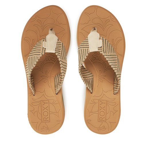 Klapki damskie ROXY bez zapięcia na lato na płaskiej podeszwie casual 