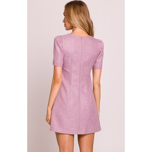 Moe mini sukienka trapezowa marsala M855, Kolor marsala, Rozmiar L, MOE ze sklepu Intymna w kategorii Sukienki - zdjęcie 179092071