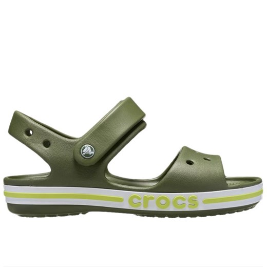 Sandały Crocs Bayaband Sandal 211055-309 - zielone ze sklepu streetstyle24.pl w kategorii Sandały dziecięce - zdjęcie 179092092