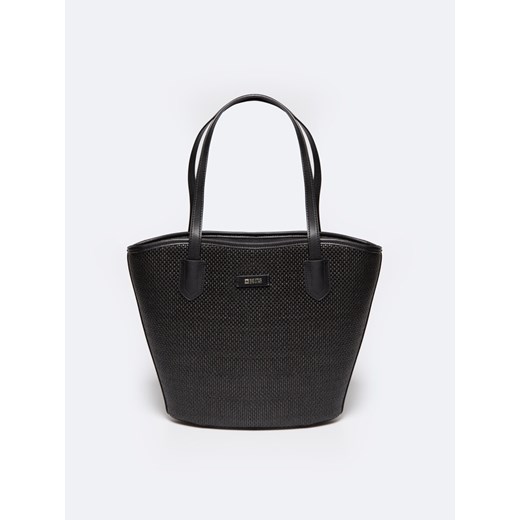 Torebka damska shopperka 2w1 czarna RR574071 906 ze sklepu Big Star w kategorii Torby Shopper bag - zdjęcie 179093622