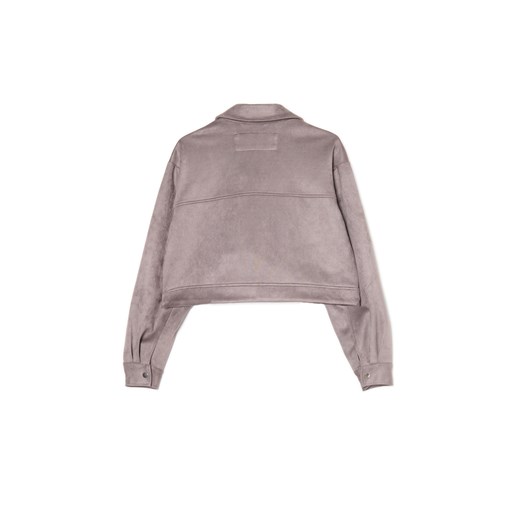Cropp - Szara kurtka z imitacji zamszu - szary Cropp S Cropp