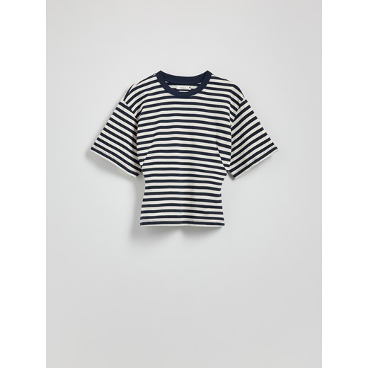 Reserved - Taliowany t-shirt - wielobarwny Reserved XS Reserved