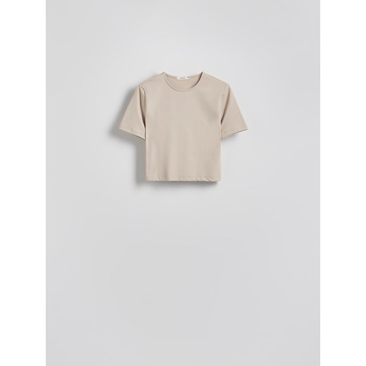 Reserved - Krótki t-shirt - beżowy Reserved L Reserved