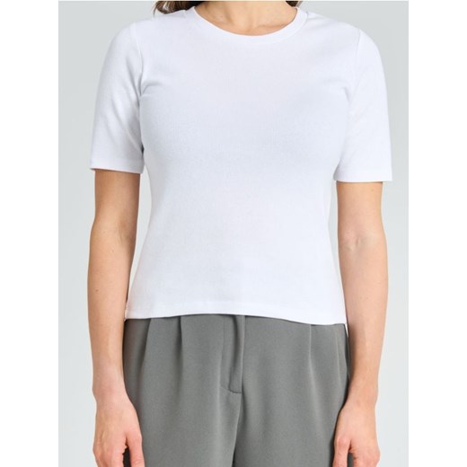 Sinsay - Koszulka w prążki - biały ze sklepu Sinsay w kategorii Bluzki damskie - zdjęcie 179096430