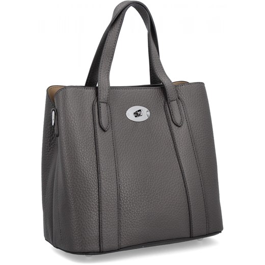 Klasyczna Torebka Damska 3 Komory firmy Herisson 22R561 Szara ze sklepu PaniTorbalska w kategorii Torby Shopper bag - zdjęcie 179098340