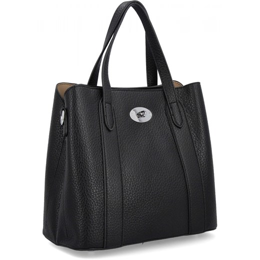 Klasyczna Torebka Damska 3 Komory firmy Herisson 22R561 Czarna ze sklepu PaniTorbalska w kategorii Torby Shopper bag - zdjęcie 179098404