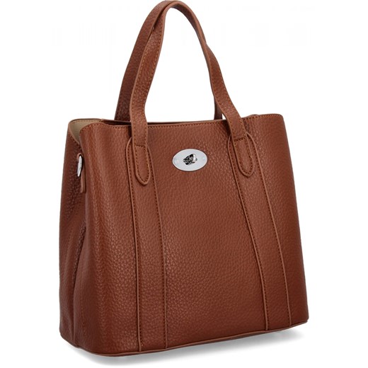Klasyczna Torebka Damska 3 Komory firmy Herisson 22R561 Ruda ze sklepu PaniTorbalska w kategorii Torby Shopper bag - zdjęcie 179098703