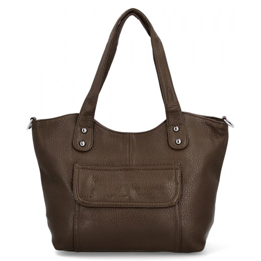 Stylowa Torebka Damska Shopper Bag firmy Herisson 17B374 Ciemno Ziemista ze sklepu PaniTorbalska w kategorii Torby Shopper bag - zdjęcie 179098881