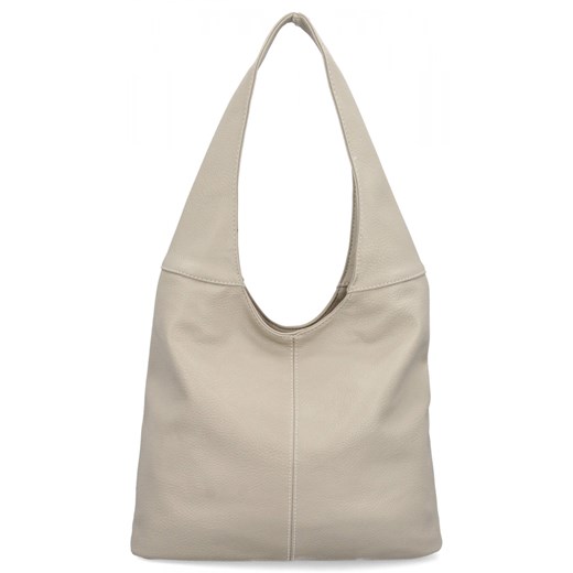 Uniwersalne Torebki Damskie Shopper Bag firmy Hernan HB0141 Beżowa ze sklepu PaniTorbalska w kategorii Torby Shopper bag - zdjęcie 179098904