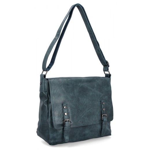 Torebka Damska Listonoszka Vintage firmy Herisson 1502L36   Morska ze sklepu PaniTorbalska w kategorii Listonoszki - zdjęcie 179098940