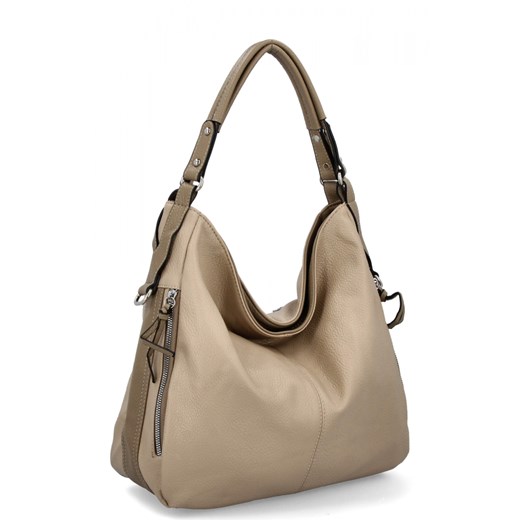 Uniwersalna Torebka Damska XL Hernan HB038 Ciemno Beżowa/Ziemista ze sklepu PaniTorbalska w kategorii Torby Shopper bag - zdjęcie 179099084