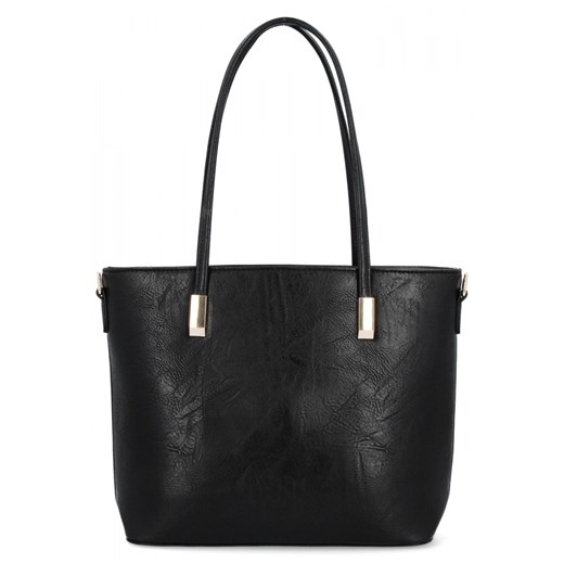 Klasyczna Torebka Damska rozmiar L firmy Herisson 26R537L Czarna ze sklepu PaniTorbalska w kategorii Torby Shopper bag - zdjęcie 179099220