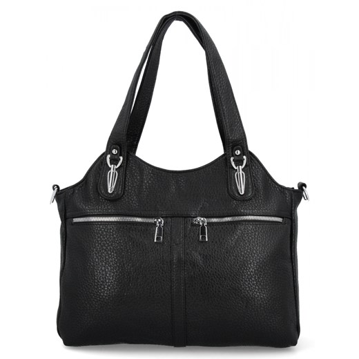 Torebka Damska Shopper Bag firmy Herisson 17B375 Czarna ze sklepu PaniTorbalska w kategorii Torby Shopper bag - zdjęcie 179099263