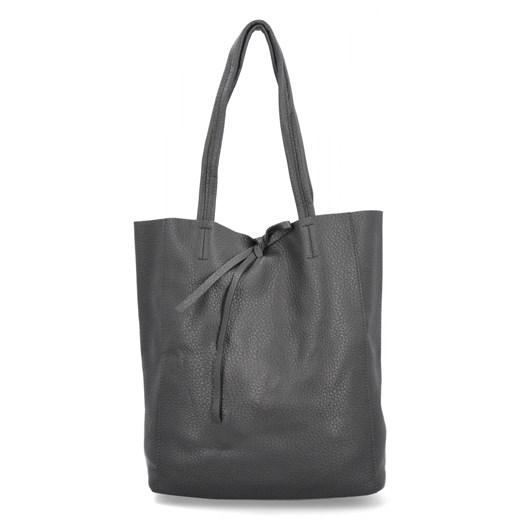 Torebka Damska Shopper Bag z Kosmetyczką firmy Herisson 15R355 Szara ze sklepu PaniTorbalska w kategorii Torby Shopper bag - zdjęcie 179100084