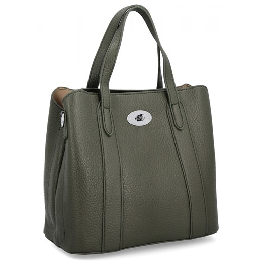 Klasyczna Torebka Damska 3 Komory firmy Herisson 22R561 Zielona ze sklepu PaniTorbalska w kategorii Torby Shopper bag - zdjęcie 179100502