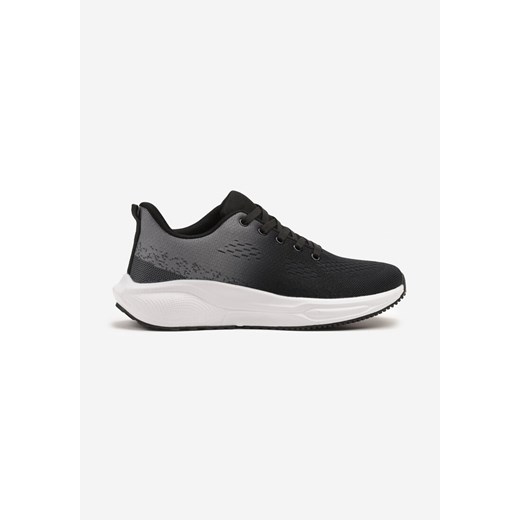 Czarno-Szare Siateczkowe Buty Sportowe Sneakersy na Podeszwie z Tłoczeniami Volesha ze sklepu born2be.pl w kategorii Buty sportowe męskie - zdjęcie 179101983