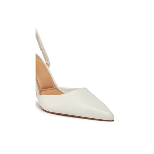 Białe sandały damskie Aldo eleganckie z klamrą 