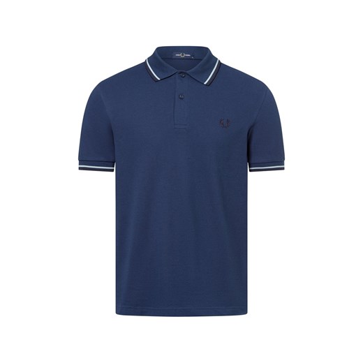 Fred Perry Męska koszulka polo Mężczyźni Bawełna granatowy jednolity ze sklepu vangraaf w kategorii T-shirty męskie - zdjęcie 179105920